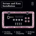 thumbnail image 4 of SNNROO Handcrafted Rhinestone Bling License Plate Frames for Women  Men 2 Pack Bedazzled Cover (Pink), 4 of 6