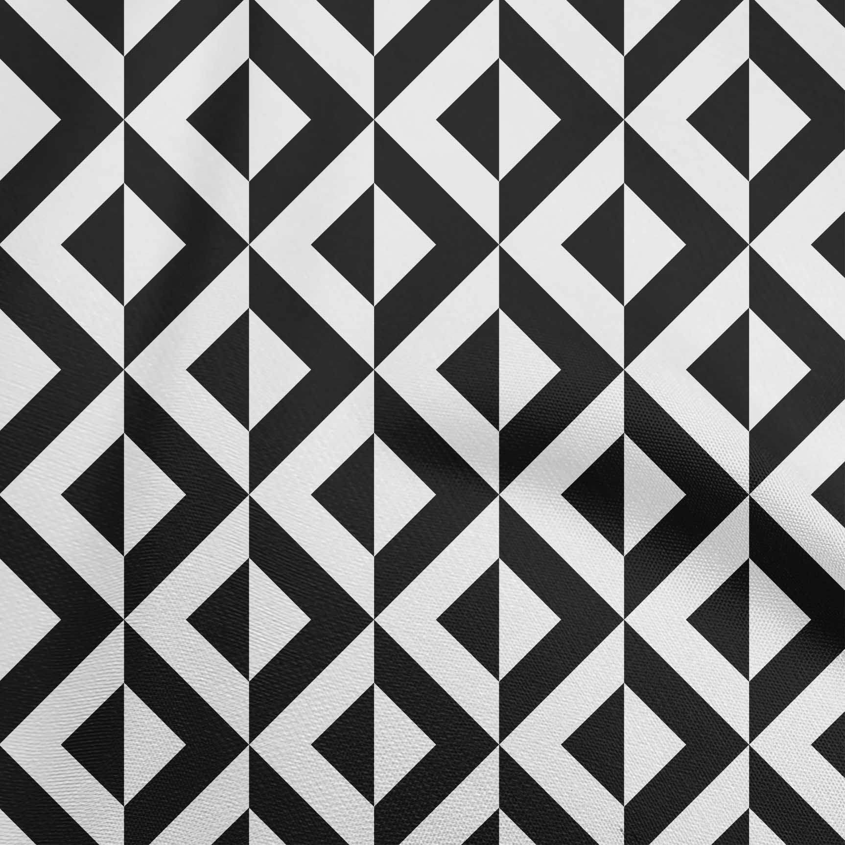 oneOone Cotton Poplin Twill Black Fabric Geometric Sewing Craft Projects Fabric Prints By Yard 56 Inch Wide