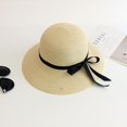 thumbnail image 4 of Summer Beach Sun Hat Foldable Ladies Straw Hat R9Z1, 4 of 6