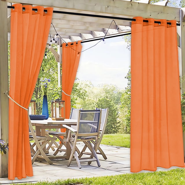 LSLJS Rideaux d'Extérieur pour Patio Imperméables Moustiquaire de Fenêtre Terrasse Pavillon Extérieur Écran Transparent Rideau d'Extérieur 83.85x51.96 Po