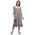 thumbnail image 1 of Moomaya Robe de Nuit en Coton à Manches Longues à Encolure Carrée Imprimée pour Femmes, 1 of 6