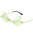 thumbnail image 2 of 1 Pce Lunettes de Soleil Rétro Steampunk Personnalisées Sans Monture à Dégradé Transparentes, 2 of 2