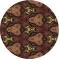 thumbnail image 1 of Ahgly Company Tapis d'Intérieur Rond Lavable en Machine Brun Clair Transitionnel, 7 Pieds Rond, 1 of 7