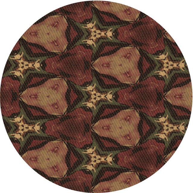 Ahgly Company Tapis d'Intérieur Rond Lavable en Machine Brun Clair Transitionnel, 7 Pieds Rond