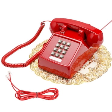 Téléphone Fixe Filaire avec Répondeur, Téléphone Vintage à Son Clair, Téléphone de Bureau à l'Ancienne pour Aînés, Décor pour Maison, Bureau, Hôtel