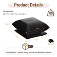 thumbnail image 2 of The Magic Home Modular Floor L-Shaped Chenille Sectional Sofa, Black, 2 of 12