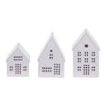 thumbnail image 1 of HOLIDAY TIME Lighted Ceramic House Set of 3, 4.1/5.6/6 IN, 90% Ceramic Warm LED Christmas Tabletop Decor, 1 of 6