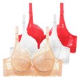 thumbnail image 1 of Kcodviy Pack of 3 Women Maximum Support Sports Bras for Women Bras with Underwire Push Women Bra Up Bra Set Women's Women S Sports Bras Bustier Sports Bra Training Compression Bra for Women Bra, 1 of 5