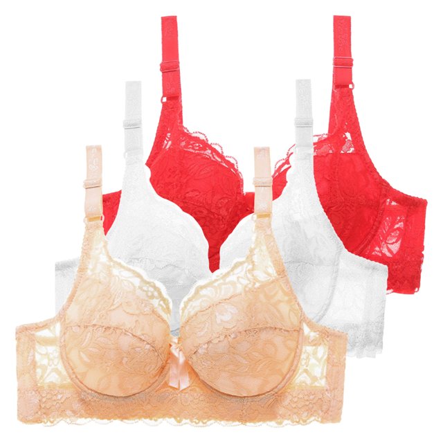 Kcodviy Pack of 3 Women Maximum Support Sports Bras for Women Bras with Underwire Push Women Bra Up Bra Set Women's Women S Sports Bras Bustier Sports Bra Training Compression Bra for Women Bra