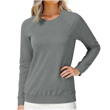 BLVB Women’s Long Sleeve T Shirts Casual Loose Fit Layering Tops Trendy Raglan Sleeve Crew Neck Tees Pullover Basic Fall Clothes
