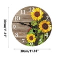 thumbnail image 3 of 30cm European Retro Rustic Sunflower Wall Clock Home Living Room Decoration Wall Clock, 3 of 4