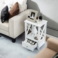 thumbnail image 2 of Costway Modern Nightstand with Bottom Drawer Storage Shelf Small Side End Table White, 2 of 10