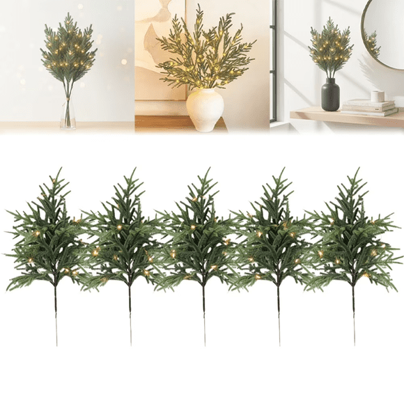 Outdoor Christmas Decorations Event & Party Lighted Branches 5PCS Pre Lit Stem Christmas Filler With Lights Christmas Lighted Branches Set Xmas Decorations For Home Interior Parties Party Balloon