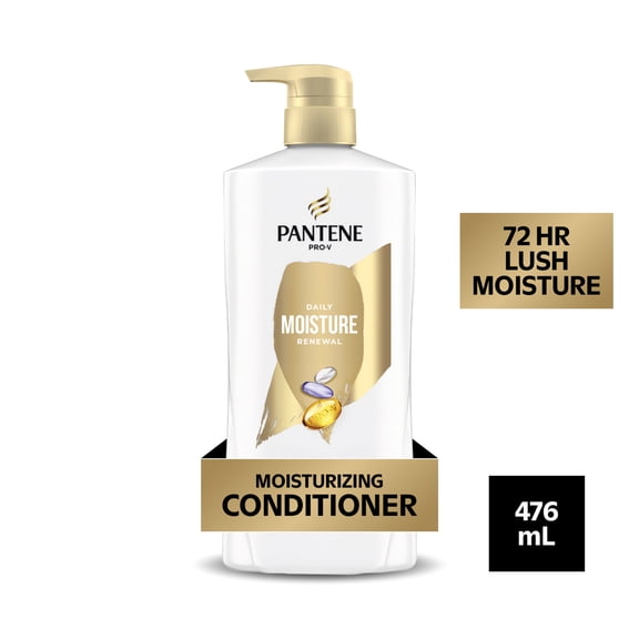 Pantene Moisturizing Conditioner, Daily Moisture Renewal, Repleneshishes Dry Damaged Hair, Pro-Vitamin B5, 476 mL