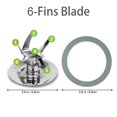 thumbnail image 4 of MEGICOT 6 Fins Blade Compatible with Oster Osterizer Blender with 5 Ribs Bottom Base Sealing Gasket, Extractor Blade Replacement Parts, 4 of 5