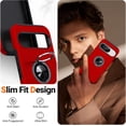 thumbnail image 2 of KOMI for Google Pixel 9 Pro XL Case, Slim Fit Case for Pixel 9 Pro XL with Metal Ring Holder Kickstand, Dual Layer Shockproof Protective Phone Case for Google 9 Pro XL 6.8", Red, 2 of 5