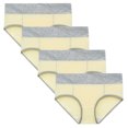 thumbnail image 2 of Pxiakgy sous-Vêtements Intimes pour Femmes Bikini Couleur Femmes Patchwork Culottes Slips Culottes Unies Jaune + 3TG, 2 of 9