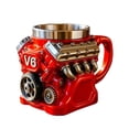 thumbnail image 1 of V6 Engines Resin With Inner Liner Mug And Personalized Mechanical Engines Punk Stainless Steel Cup, 1 of 1