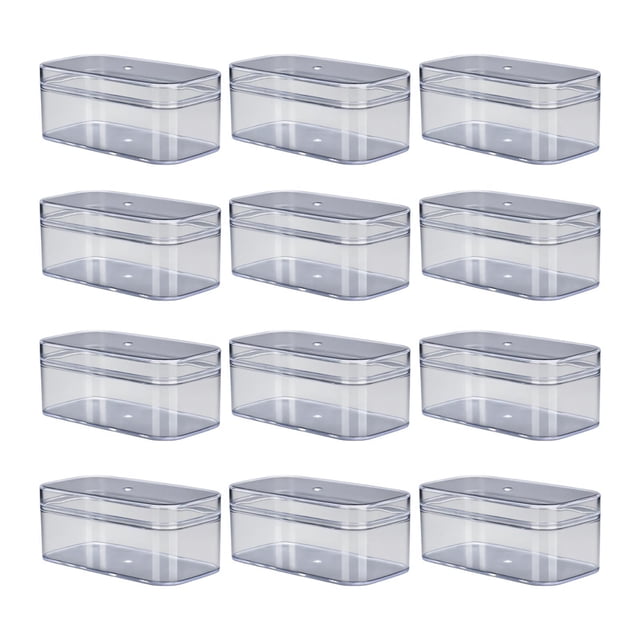 GUOOL 12Pcs Transparent Candy Packaging Box Biscuit Carrier Box for Nougat Festive 11.8cmx6cmx6.5cm
