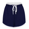 thumbnail image 3 of Timegard Shorts for Women 3pc Elastic Waist Comfy Ruched Loungewear Summer Workout Running Shorts, 3 of 4