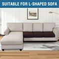 thumbnail image 4 of Super Stretch Stylish Cushions Covers/Furniture Cover Spandex Jacquard Small Checked Pattern Super Soft Slipcover Washable Individual, 4 of 9