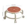 thumbnail image 3 of Orange Breathable Rolling Stool With 360 Degree Wheels 26 X 26 X 19 Inches Mesh Design Swivel Seat For Home Office Compact Mobile Stool Lightweight Portable Seat Space Saving Ergonomic Des, 3 of 6