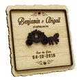 thumbnail image 2 of Personalized Wedding Save The Date Wood Magnets Wooden Engraved Magnet 50 Wedding Announcement Idea, 2 of 2
