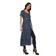thumbnail image 3 of Moomaya Kurta à Manches Courtes Imprimée pour Femmes, Kurti à Fente avant, Vêtements d'Été, 3 of 6