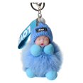 thumbnail image 1 of Kcodviy Sleeping for Babies Suitable Woman Lanyard Pendants Car Keychain Wrist Holder for Keys Pompon with Sleeping Furry Wallet Women with Key Ring Keychains Or Keychains, 1 of 2