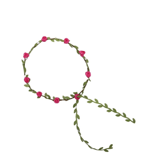 Rbaofujie Beach Simulation Rose Flower Mori Headband Wreath Photo Props