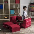 thumbnail image 4 of Jaxx Zipline Causeuse Modulable pour Enfants et Ottomans, Cerisier, 4 of 8