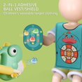 thumbnail image 5 of F Dinosaur Ball Launcher Toy With 12 Soft Elastic Balls And Shield Target Suit Indoor Shooting Game For Kids Hand Crank Rotation Continuous Shooting Safe Foam Bullets 430G 8.66X8.66X5.12 I, 5 of 5
