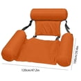 thumbnail image 2 of Lit Flottant Gonflable avec Dossier en Rangée, Durable et Portable, Chaise Longue de Loisirs Aquatiques, 2 of 7