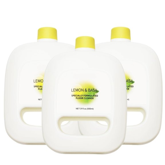 930 ml (31.4 Fl Oz) Solution de Nettoyage Multi-Surfaces - Compatible avec l'Aspirateur Robotique Narwal Freo/Freo X Ultra - Nettoie en Profondeur les Planchers Durs avec un Léger Parfum Citron/basilic 3 Pcs