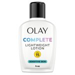 Olay Face Moisturizer, Complete with Spf 15, for Sensitive Skin, Fragrance Free, Daily Facial Lotion, Lightweight Hydrating Sun Protection - Vitamin C, and Niacinamide, 120 mL