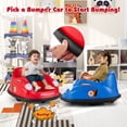 thumbnail image 4 of Costway Ride on Bumper Car for Kids with Remote Control 360 Degree Spin LED Light Red, 4 of 10