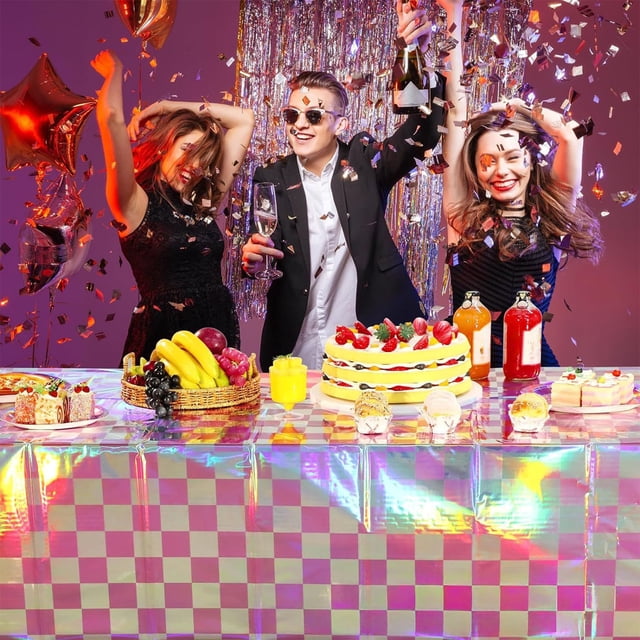 EGNMCR New Party Decoration Disposable Checkerboard Tablecloth Racing Themed Party Racing Checkerboard Tablecloth Festival decorations
