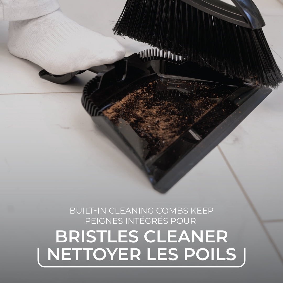 Strong Sweep Broom with Step-On Dustpan