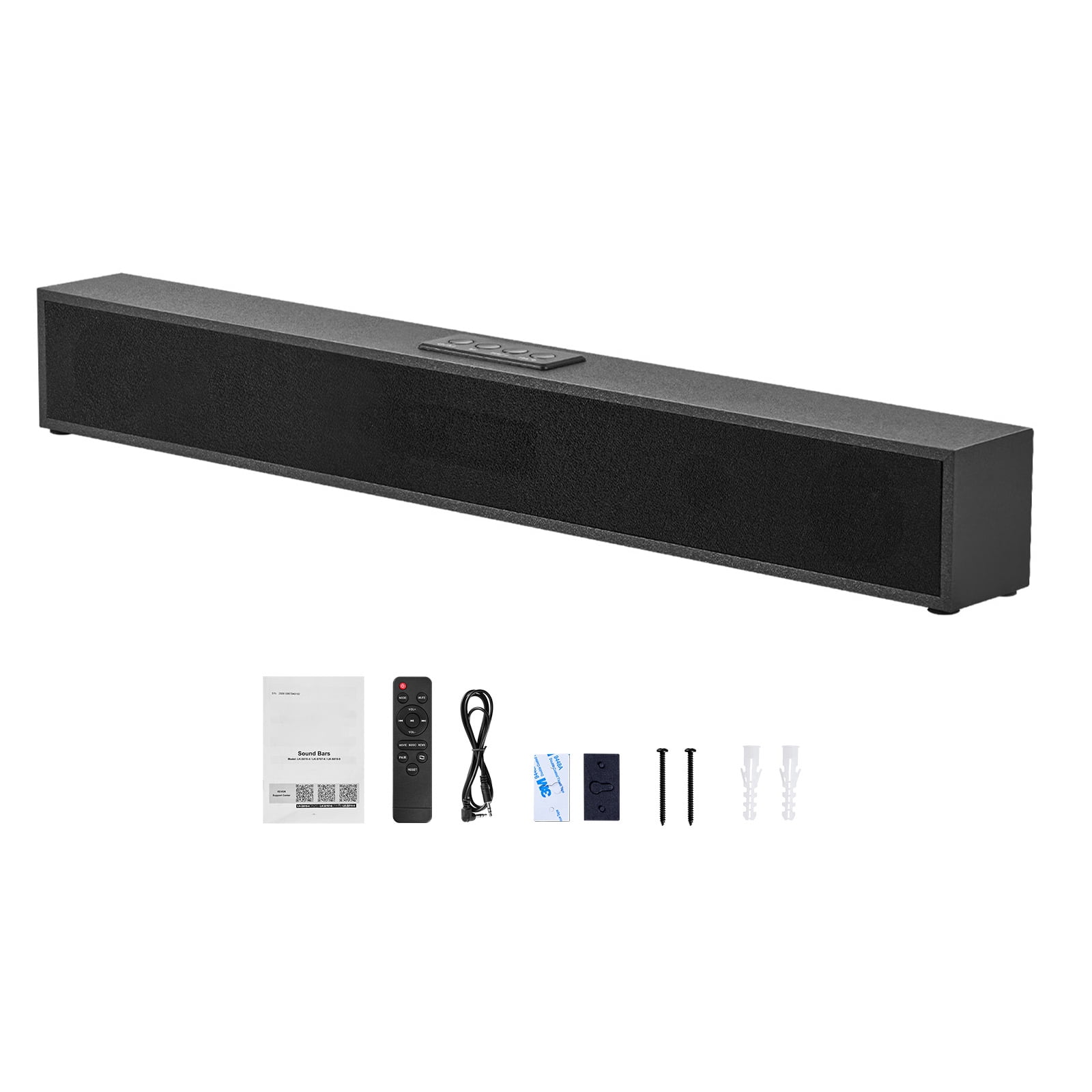 KFFKFF Sound Bar for Smart TV, 2.0 Channel, 24-Inch Compact Soundbar TV Speakers for Projector, Bluetooth AUX Connection, Remote Control