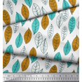 thumbnail image 2 of Soimoi Georgette Viscose Fabric Leaves Block Fabric Prints by Yard 42 Inch Wide, 2 of 5