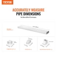 thumbnail image 2 of VEVOR Ensemble de Conduites Mini-Split, Housse 3 Pouces L 7,4 Pi L, Housse Décorative en PVC pour Climatiseur avec 2 Conduits Droits et Composants Complets, Facile à Installer, Peignable pour Thermopompes, Blanc, 2 of 9