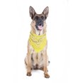 thumbnail image 1 of 2 Pack Paisley Polyester Pets Dogs Bandana Triangle Shape  - Oversized (Yellow), 1 of 2