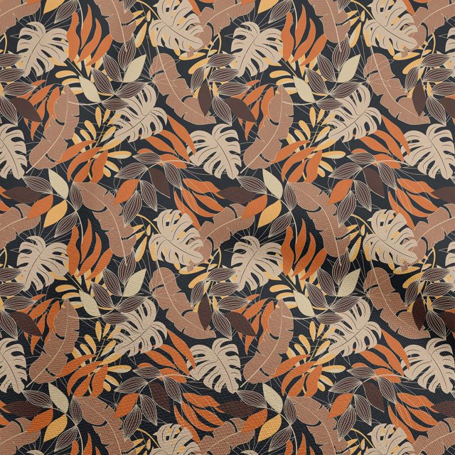 oneOone Rayon Black Fabric Tropical Craft Projects Decor Fabric Printed By The Yard 56 Inch Wide