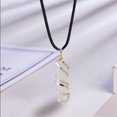 thumbnail image 2 of yingyy Wire Wrapped Charm Hanging Pendant Colorful Exquisite Crystal Crafting Necklace Keychains Earrings Accessories White Crystal 1Set, 2 of 6