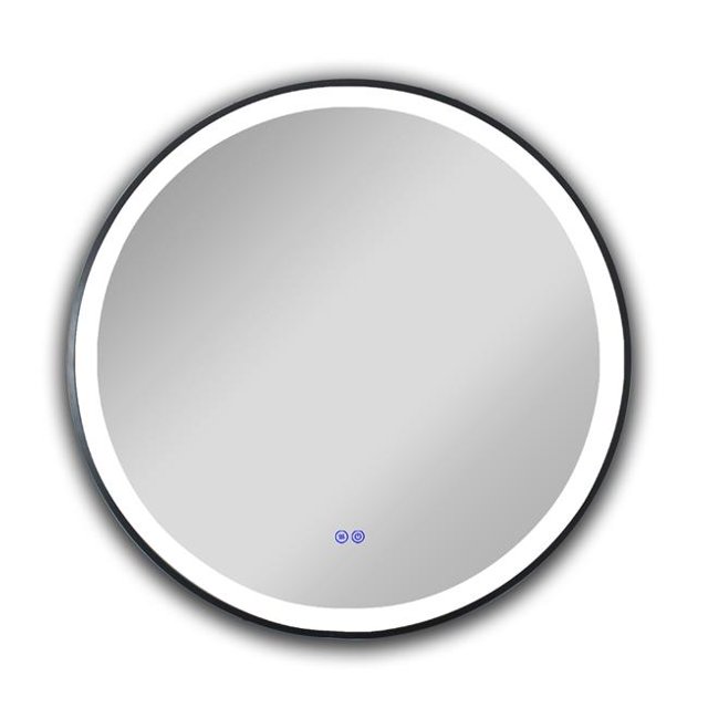 Chloe Lighting CH9M074EB30-RND Miroir Rond à Écran Tactile DEL Encastré de 30 Po, 3 Températures de Couleur 3000K-6000K, Luminosité