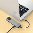 thumbnail image 4 of 5-IN-1 USB C Hub Type-C Docking Station Multiport Adapter with 4K HD RJ45 Ethernet USB 3.0 USB 2.0 PD Charging Port Compatible with MacBook MateBook PixelBook, 4 of 8