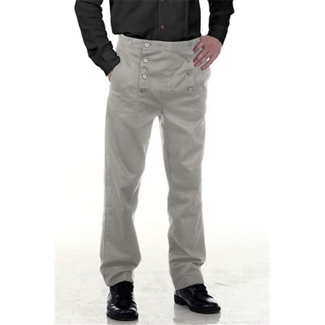 The Pirate Dressing C1403 Architect Mens Hundred Percent Cotton Pants- Grey - 2XL