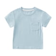 thumbnail image 1 of Timegard Infant Baby Clothes Boy Girls Short Sleeve Tee Shirts Summer Toddler Thin Tops Solid Color, 1 of 3