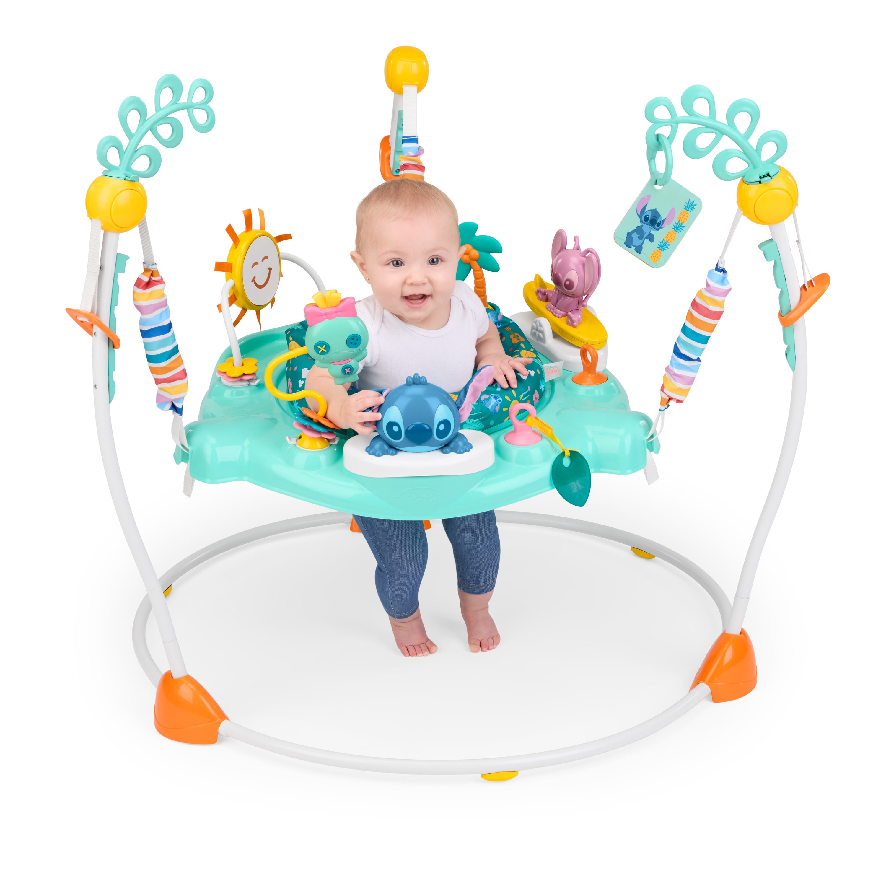 Bright Starts Disney Baby Stitch Little Ohana Centre d'Activités, Groupe d'Âge 6 - 12 Mois Ou jusqu'à 25 lbs et 30 Pouces de Hauteur