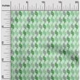 thumbnail image 2 of oneOone Cotton Poplin Green Fabric Geometric Craft Projects Decor Fabric Printed By The Yard 42 Inch Wide, 2 of 5